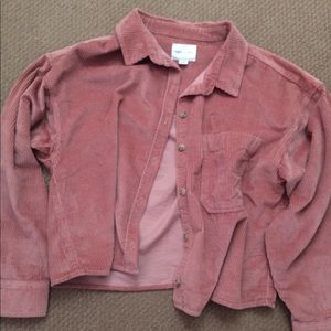 corduroy pink button up